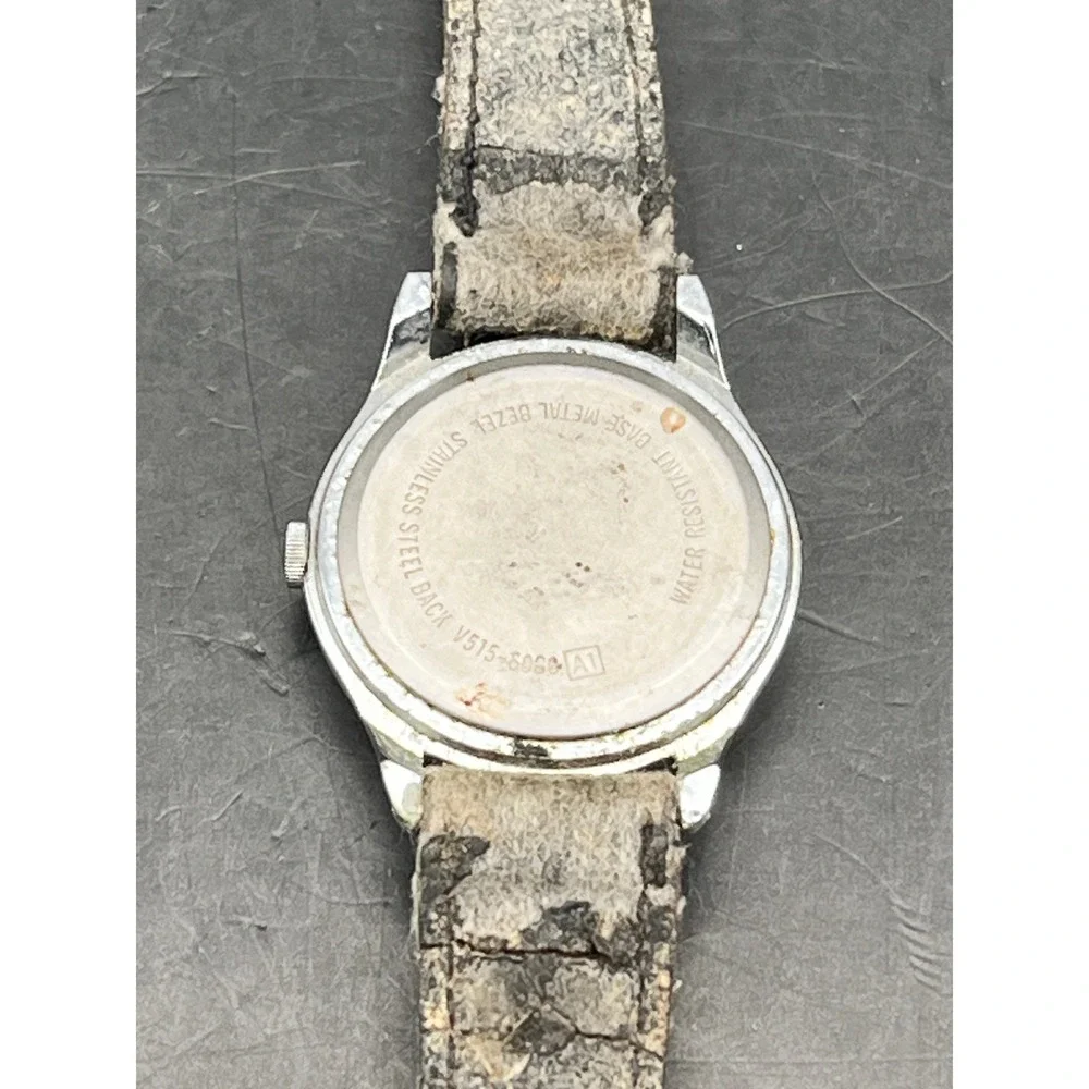 Vtg Disney Mickey Mouse Watch Stainless‎ Steel Back Water Resistant Ladies